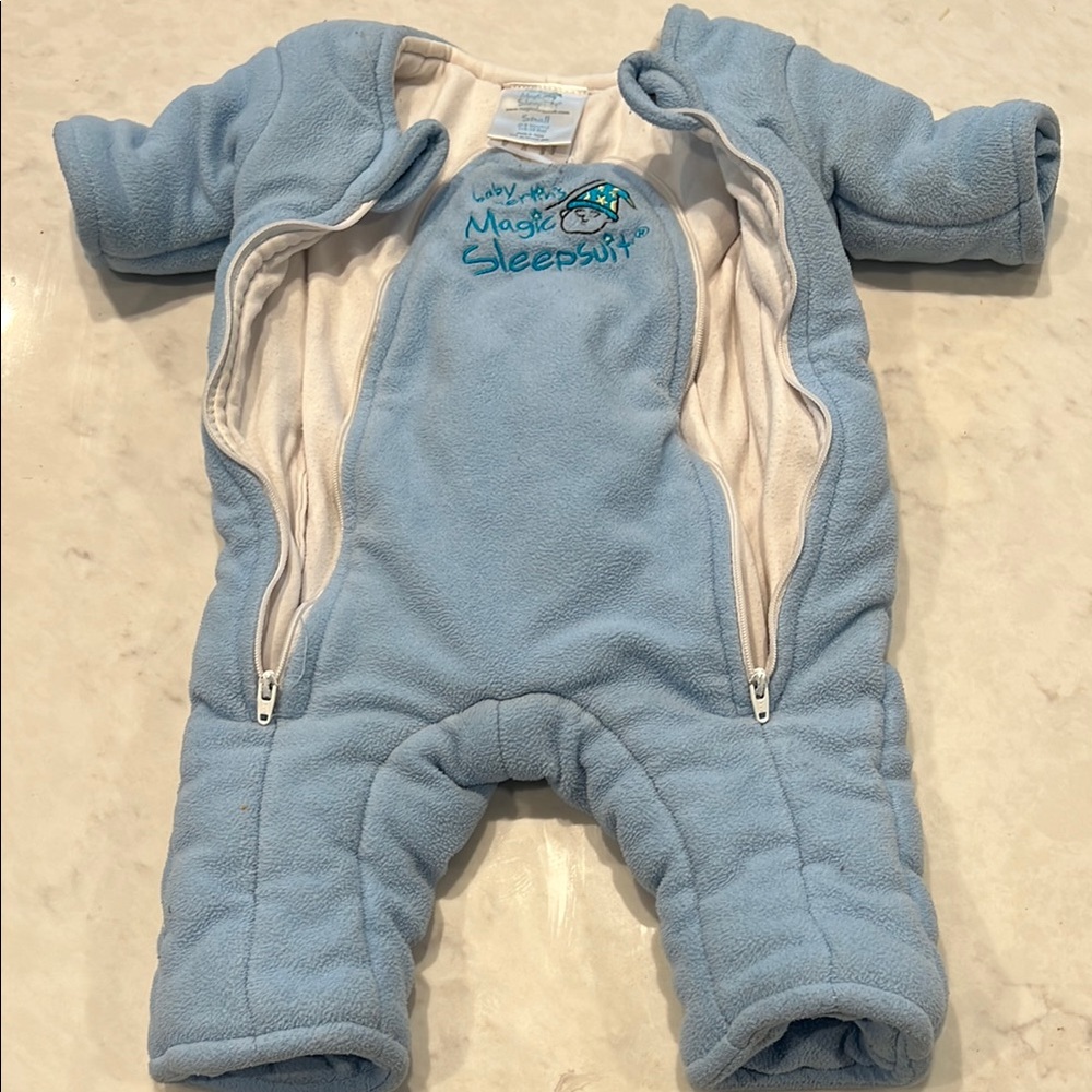Blue Baby Merlin’s magic sleepsuit small 3-6 months 12-18 pounds